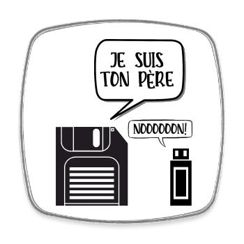je suis ton père - Magnet carré - blanc - Devant