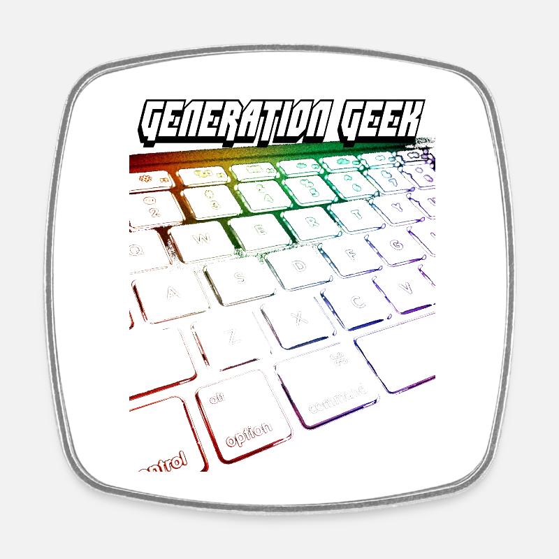 GENERATION GEEK - Magnet carré - blanc