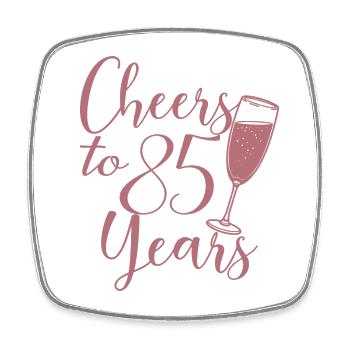 85. Geburtstag Frauen Ihr Geburtstagskind 85 Jahre alt - Viereckiger Kühlschrankmagnet - Weiß - Vorne