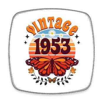 Retro und Vintage 1953 Damen 70 Jahre Jubiläum - Viereckiger Kühlschrankmagnet - Weiß - Vorne