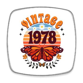 Rétro et Vintage 1978 Femme 45 Ans Anniversaire - Magnet carré - blanc - Devant