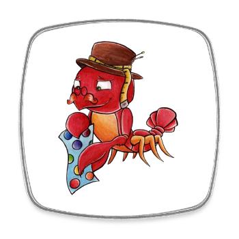 Zodiac: Cancer - Square fridge magnet - white - Front