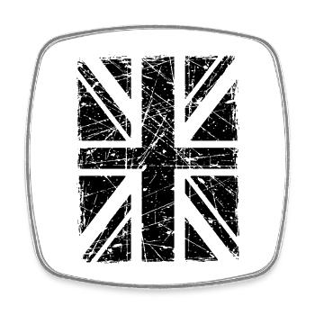 Union Jack - Magnet carré - blanc - Devant