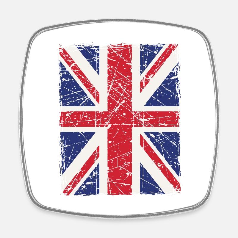 Union Jack - Square fridge magnet - white