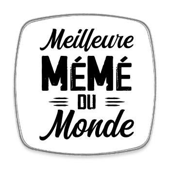 Cadeau Mémé Meilleure Mémé du Monde - Magnet carré - blanc - Devant