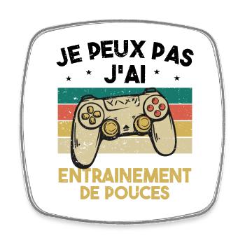 Je Peux Pas J'ai Entrainement De Pouces Cadeau - Magnet carré - blanc - Devant