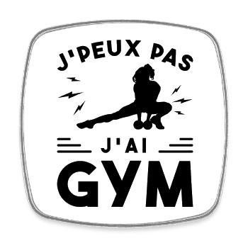 Gymnastics Gift I Can't I Gym - Square fridge magnet - white - Front