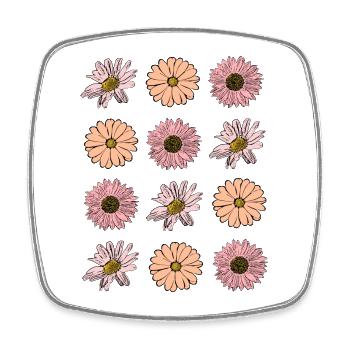 Blume pastell Blume Blumen pastell Blumen flieder - Viereckiger Kühlschrankmagnet - Weiß - Vorne