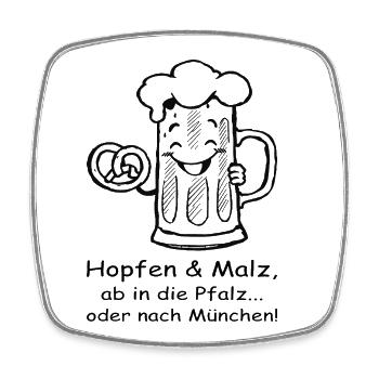 Bierfest - Viereckiger Kühlschrankmagnet - Weiß - Vorne