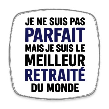 Meilleur retraité cadeau départ à la retraite - Magnet carré - blanc - Devant