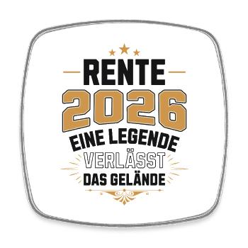 Rente 2026 Rentner Rentnerin Legende Ruhestand - Viereckiger Kühlschrankmagnet - Weiß - Vorne
