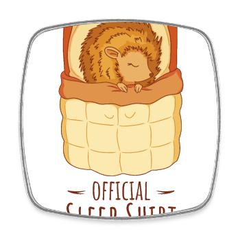 Hedgehog Offizielles Schlafshirt für Hedgeho-Fans - Viereckiger Kühlschrankmagnet - Weiß - Vorne