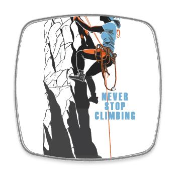 Never Stop Climbing (Girls Edition) - Viereckiger Kühlschrankmagnet - Weiß - Vorne