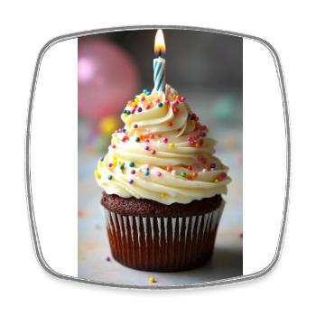Sweet Candle Light - Square fridge magnet - white - Front