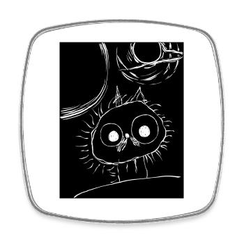 Cat in space - Square fridge magnet - white - Front