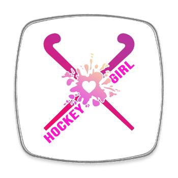 Hockey Feldhockey Hockeygirl Damenhockey - Viereckiger Kühlschrankmagnet - Weiß - Vorne