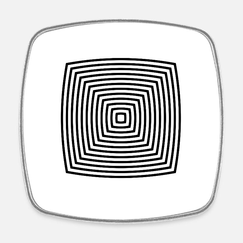 illusion d'optique - Magnet carré - blanc