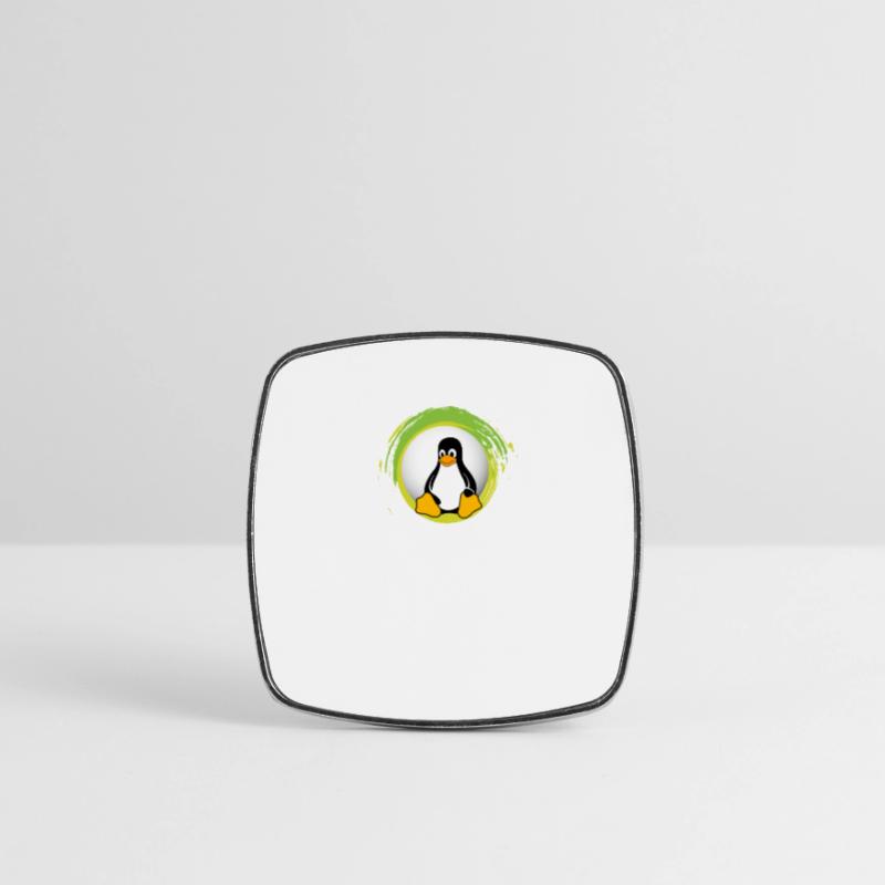 Computer System Penguin Nerd pc inside code admin Square fridge magnet