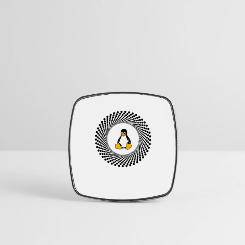 Computer System Penguin Nerd pc inside Program lo Square fridge magnet