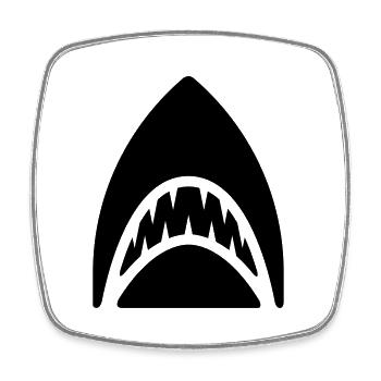 shark - Square fridge magnet - white - Front