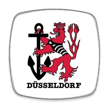 Düsseldorf Düsseldorf Düsseldorf Maritim Loewe - Magnet carré - blanc - Devant