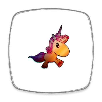 Einhorn Einhörner Regenbogen Fantasy Geschenk Idee - Viereckiger Kühlschrankmagnet - Weiß - Vorne