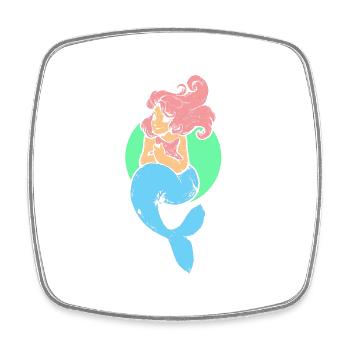 Mermaid mermaid mermaid fairy tale - Square fridge magnet - white - Front