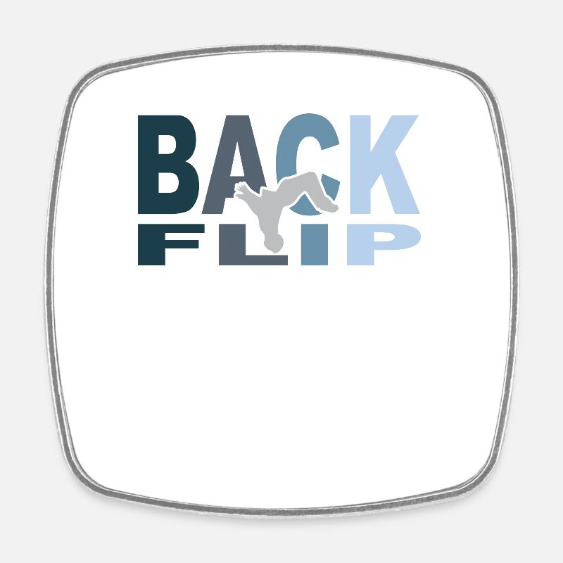 BackFlip - Viereckiger Kühlschrankmagnet - Weiß
