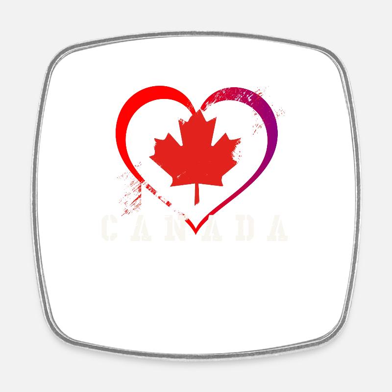 J'aime le canada - Magnet carré - blanc