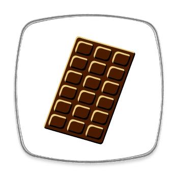chocolate - Square fridge magnet - white - Front