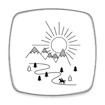ride out - Square fridge magnet - white - Front