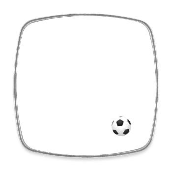 Footballer - Square fridge magnet - white - Front