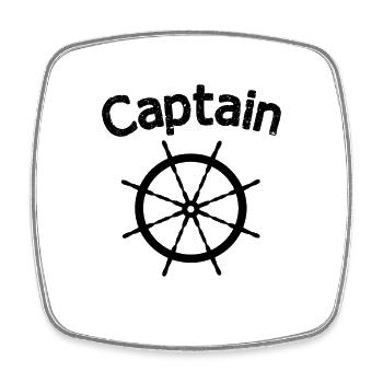 Water sports boat owner gift idea shirt sail - Square fridge magnet - white - Front