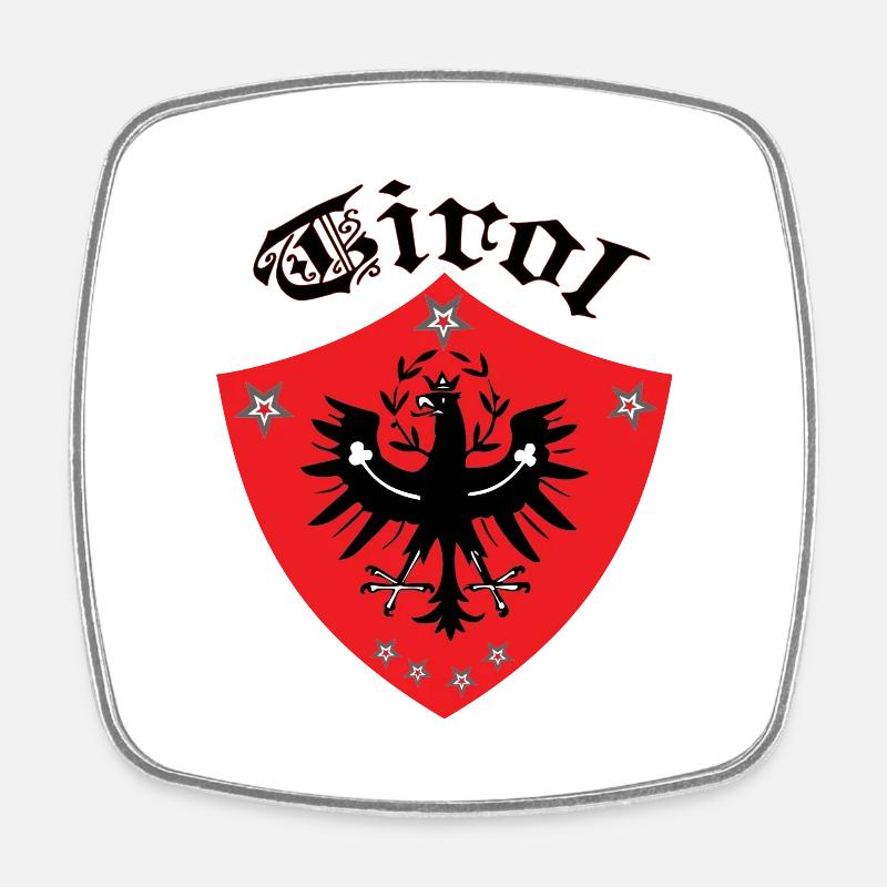 Tirol - Viereckiger Kühlschrankmagnet - Weiß