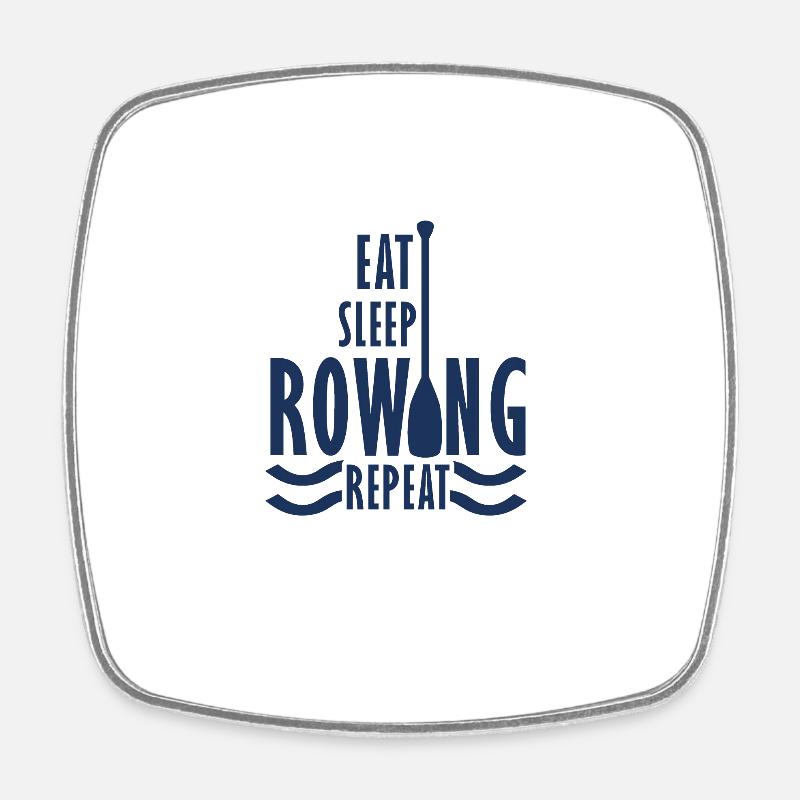 Aviron aviron rameur rameur Rowing - Magnet carré - blanc