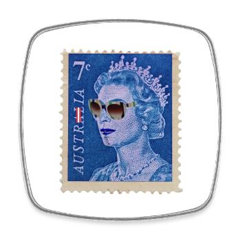 Austria (stamp) - Square fridge magnet - white - Front