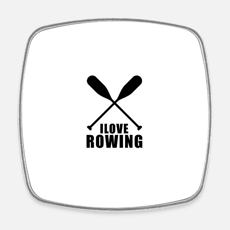 Rowing Team Rowing Rowing Rowing Rowing - Square fridge magnet - white