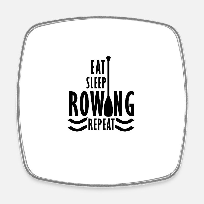 Rowing team Rowing Rowing Rowing Rowing Rowing - Square fridge magnet - white