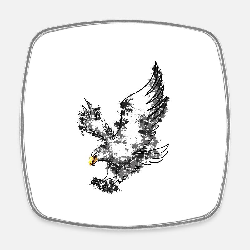 Eagle - Square fridge magnet - white