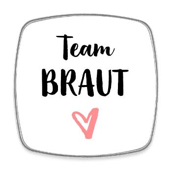 Team bride heart bachelor party - Square fridge magnet - white - Front