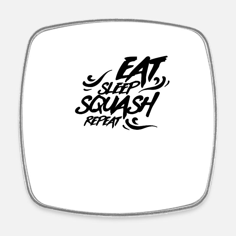 Squash squash ball - Magnet carré - blanc