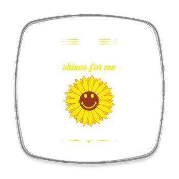 Sunflower happiness summer - Square fridge magnet - white - Front