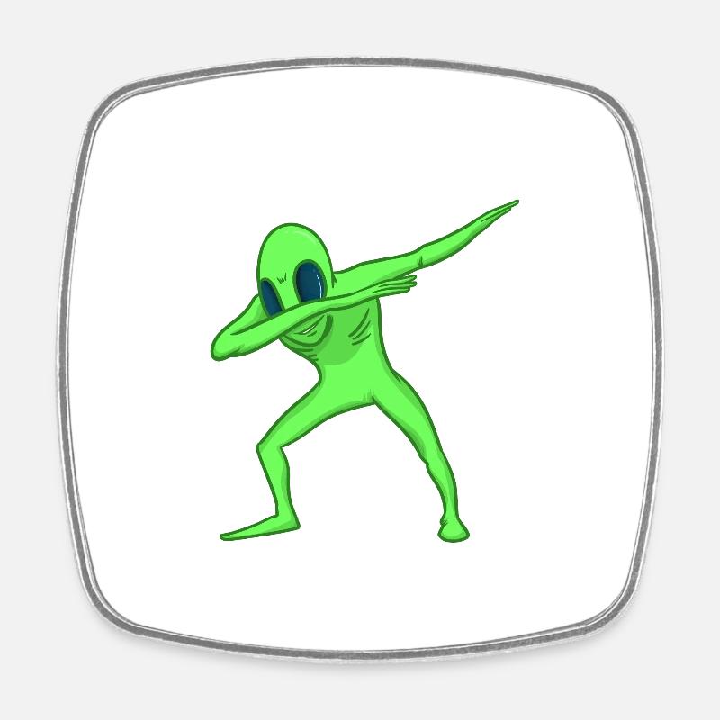 Dab alien alien - Square fridge magnet - white