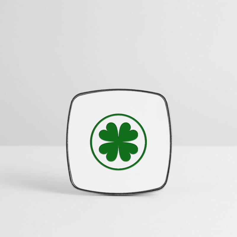 Ein Kleeblatt oder so - A shamrock or something Viereckiger Kühlschrankmagnet