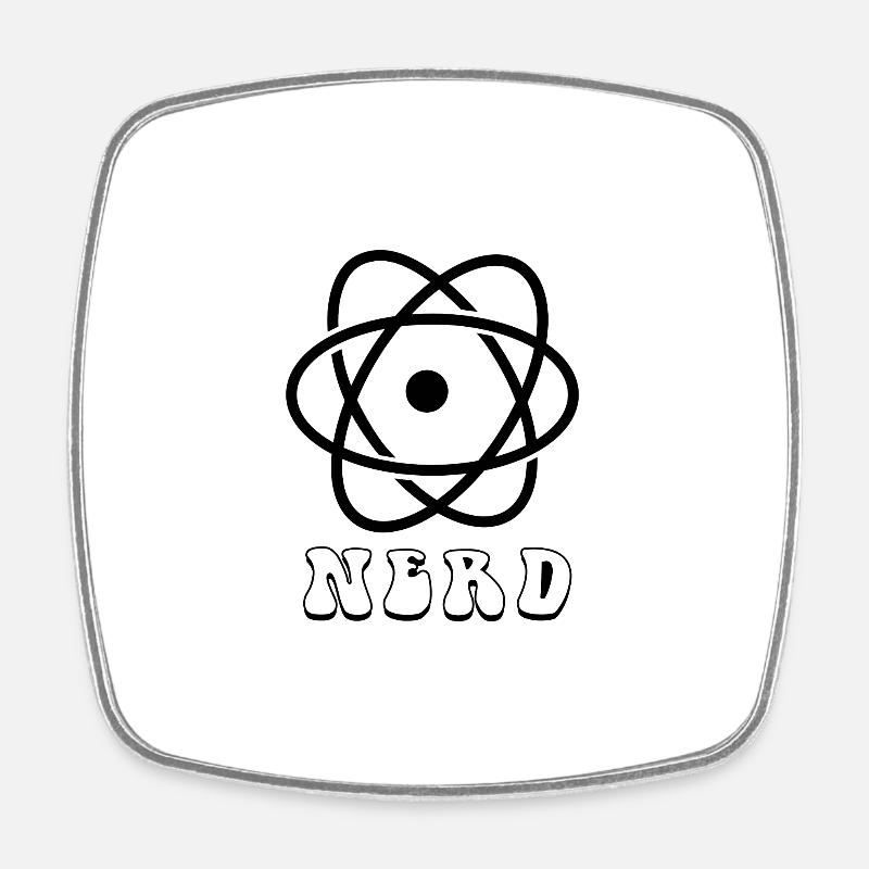 Nerd for science - nerd for science - Square fridge magnet - white