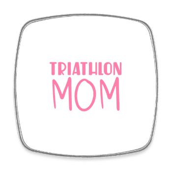 Triathlon Maman - Magnet carré - blanc - Devant