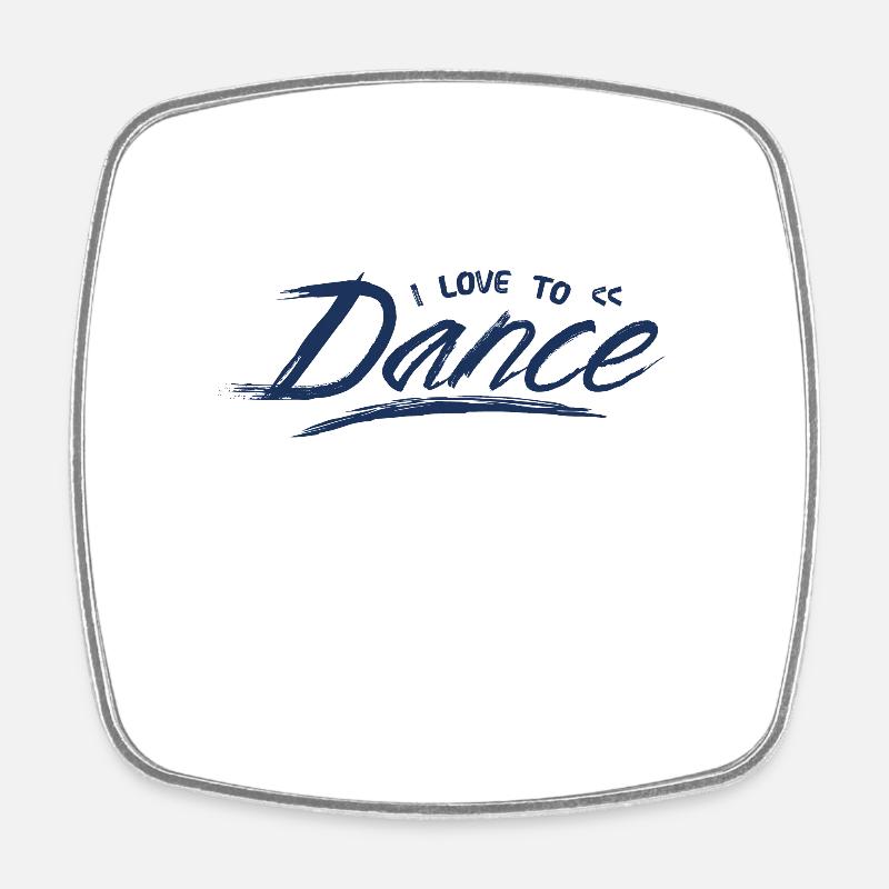 Danse - Magnet carré - blanc