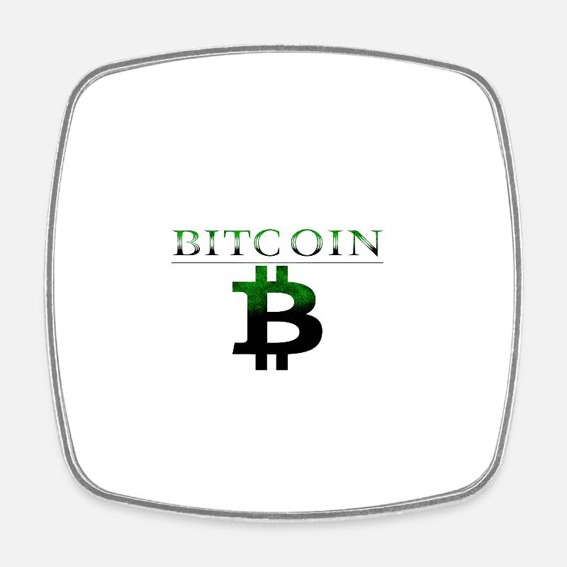 Bitcoin - Viereckiger Kühlschrankmagnet - Weiß