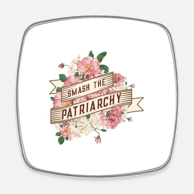 Smash the patriarchy / Feminismus - Viereckiger Kühlschrankmagnet - Weiß