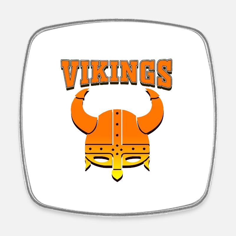 VIKINGS - Square fridge magnet - white